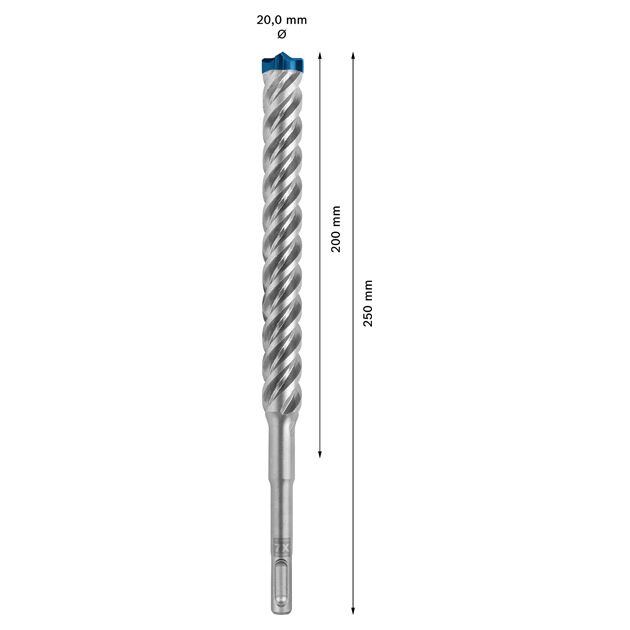 Ударне свердло EXPERT SDS plus-7X, 20 x 200 x 250 мм Bosch, фото , зображення 3 | SNABZHENIE.com.ua