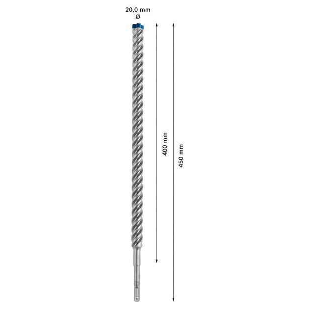 Ударне свердло EXPERT SDS plus-7X, 20 x 400 x 450 мм Bosch, фото , зображення 3 | SNABZHENIE.com.ua