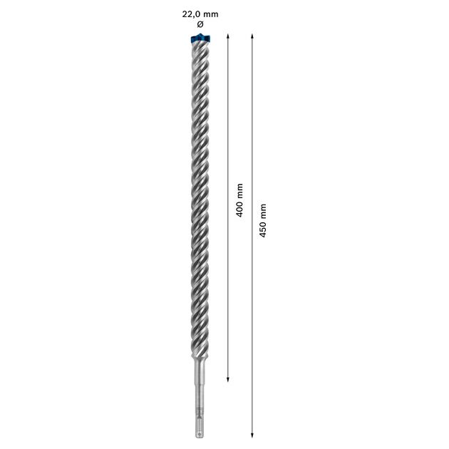 Ударне свердло EXPERT SDS plus-7X, 22 x 400 x 450 мм Bosch, фото , зображення 3 | SNABZHENIE.com.ua