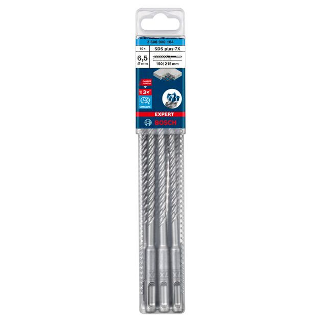 Ударне свердло EXPERT SDS plus-7X, 6,5 x 150 x 215 мм, 10 шт. Bosch, фото , изображение 2 | SNABZHENIE.com.ua
