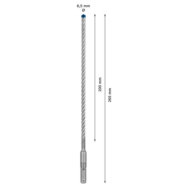 Ударне свердло EXPERT SDS plus-7X, 6,5 x 200 x 265 мм, 10 шт. Bosch, фото , зображення 3 | SNABZHENIE.com.ua