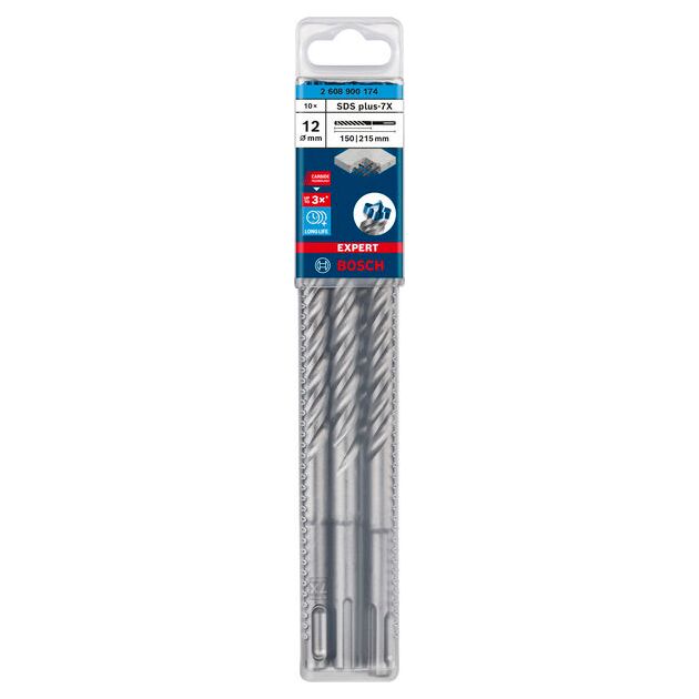Ударне свердло EXPERT SDS plus-7X, 12 x 150 x 215 мм, 10 шт. Bosch, фото , изображение 2 | SNABZHENIE.com.ua