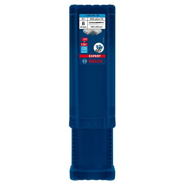 Ударне свердло EXPERT SDS plus-7X, 8 x 200 x 265 мм, 30 шт. Bosch, фото , зображення 2 | SNABZHENIE.com.ua
