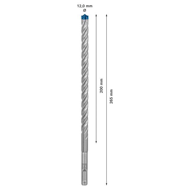 Ударне свердло EXPERT SDS plus-7X, 12 x 200 x 265 мм, 30 шт. Bosch, фото , изображение 3 | SNABZHENIE.com.ua