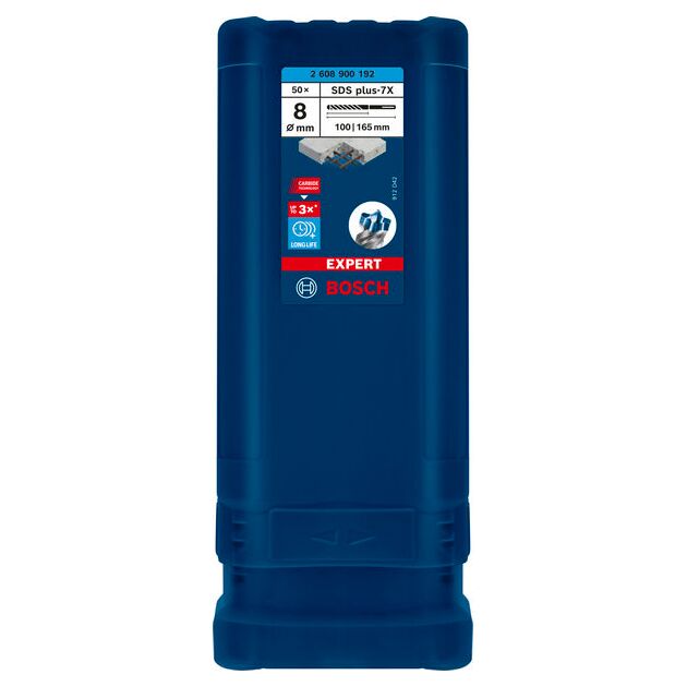 Ударне свердло EXPERT SDS plus-7X, 8 x 100 x 165 мм, 50 шт. Bosch, фото , изображение 2 | SNABZHENIE.com.ua