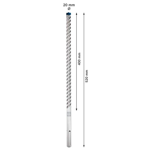 Ударне свердло EXPERT SDS max-8X, 20 x 400 x 520 мм Bosch, фото , изображение 4 | SNABZHENIE.com.ua