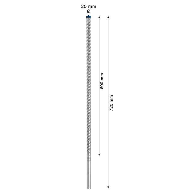 Ударне свердло EXPERT SDS max-8X, 20 x 600 x 720 мм Bosch, фото , изображение 4 | SNABZHENIE.com.ua