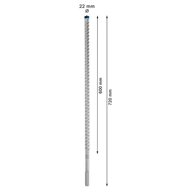 Ударне свердло EXPERT SDS max-8X, 22 x 600 x 720 мм Bosch, фото , зображення 4 | SNABZHENIE.com.ua