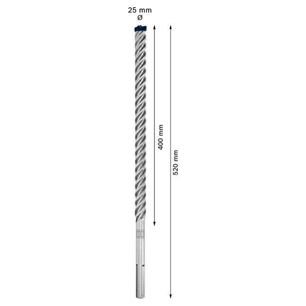 Ударне свердло EXPERT SDS max-8X, 25 x 400 x 520 мм Bosch, фото , зображення 4 | SNABZHENIE.com.ua