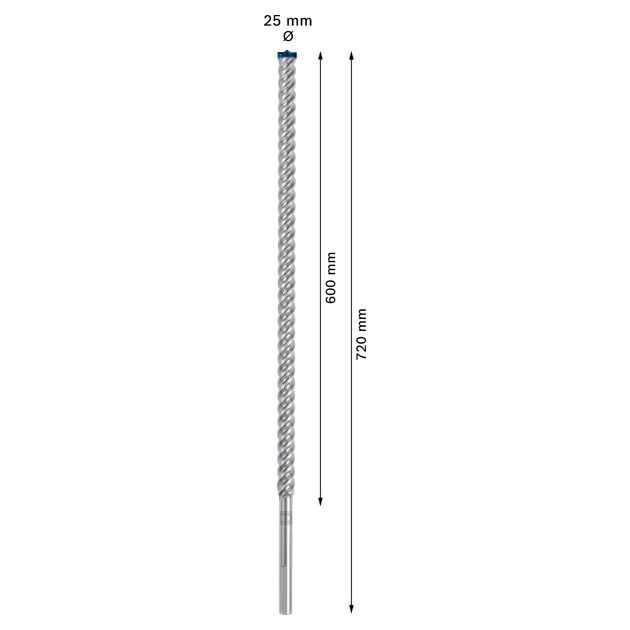 Ударне свердло EXPERT SDS max-8X, 25 x 600 x 720 мм Bosch, фото , зображення 4 | SNABZHENIE.com.ua