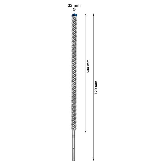 Ударне свердло EXPERT SDS max-8X, 32 x 600 x 720 мм Bosch, фото , зображення 4 | SNABZHENIE.com.ua