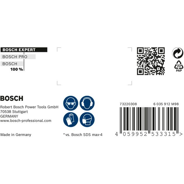 Ударне свердло EXPERT SDS max-8X, 32 x 800 x 920 мм Bosch, фото , изображение 3 | SNABZHENIE.com.ua