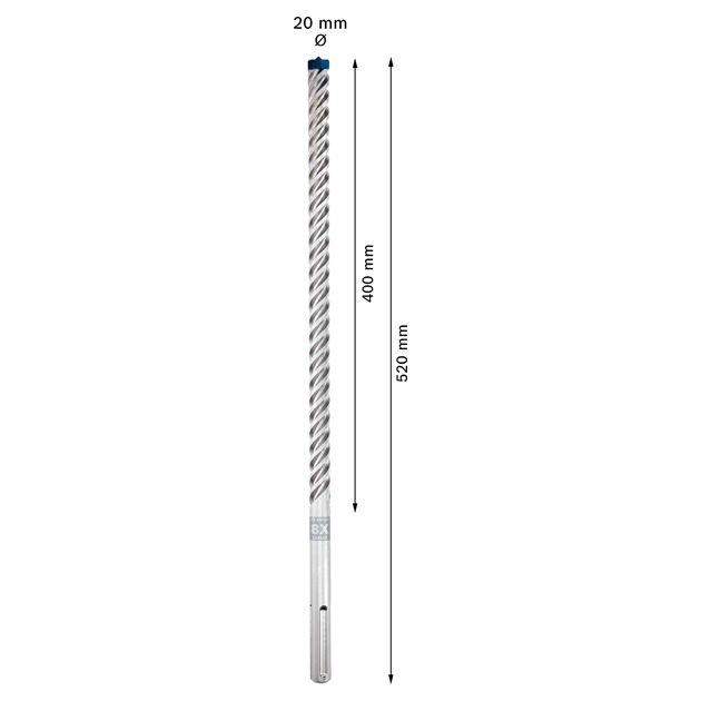 Ударне свердло EXPERT SDS max-8X, 20 x 400 x 520 мм, 5 шт. Bosch, фото , изображение 4 | SNABZHENIE.com.ua