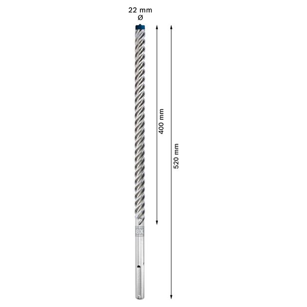 Ударне свердло EXPERT SDS max-8X, 22 x 400 x 520 мм, 5 шт. Bosch, фото , изображение 4 | SNABZHENIE.com.ua