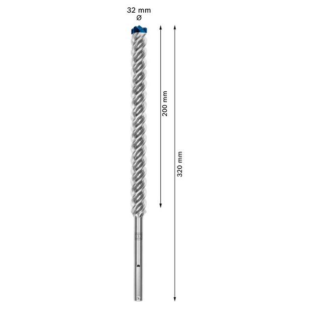 Ударне свердло EXPERT SDS max-8X, 32 x 400 x 520 мм, 5 шт. Bosch, фото , изображение 4 | SNABZHENIE.com.ua