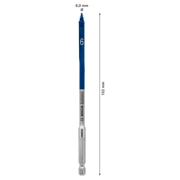 Перове свердло EXPERT Self Cut Speed Spade, 6 x 152 мм Bosch, фото , изображение 4 | SNABZHENIE.com.ua