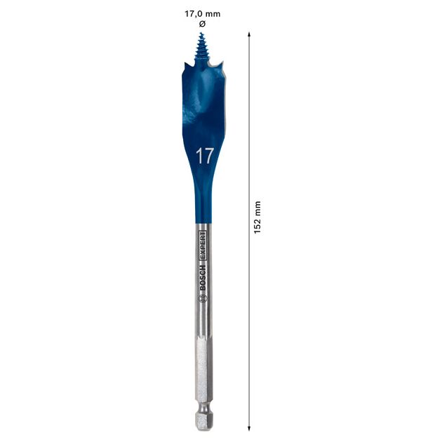Перове свердло EXPERT Self Cut Speed Spade, 17 x 152 мм Bosch, фото , изображение 4 | SNABZHENIE.com.ua