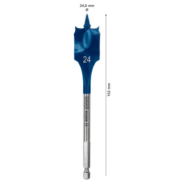 Перове свердло EXPERT Self Cut Speed Spade, 24 x 152 мм Bosch, фото , изображение 4 | SNABZHENIE.com.ua