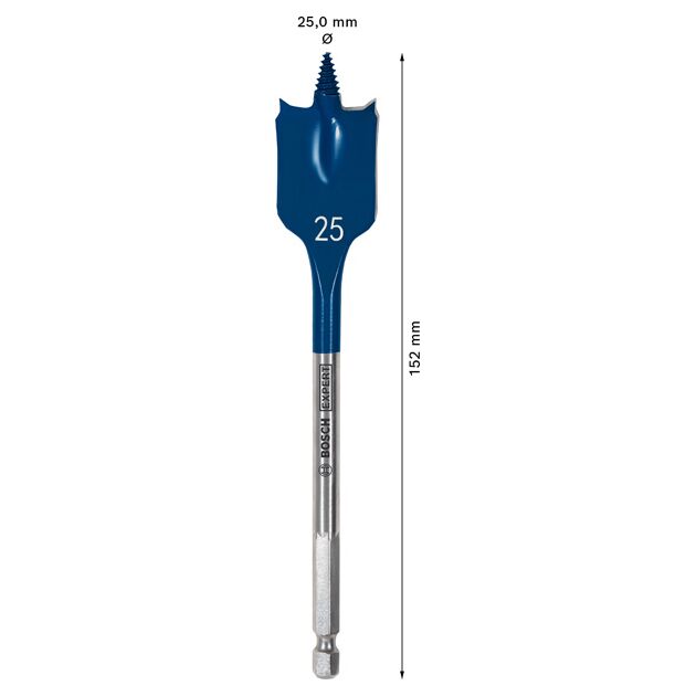 Перове свердло EXPERT Self Cut Speed Spade, 25 x 152 мм Bosch, фото , изображение 4 | SNABZHENIE.com.ua