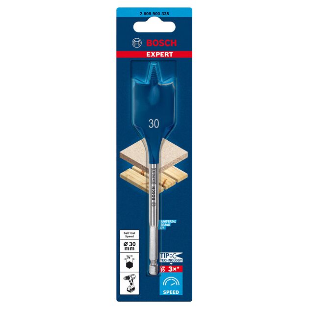 Перове свердло EXPERT Self Cut Speed Spade, 30 x 152 мм Bosch, фото , изображение 2 | SNABZHENIE.com.ua