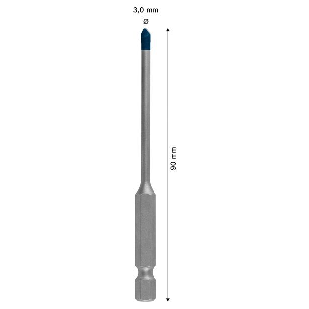 Свердло EXPERT HEX-9 HardCeramic, 3 x 90 мм Bosch, фото , зображення 4 | SNABZHENIE.com.ua