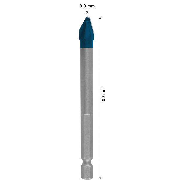 Свердло EXPERT HEX-9 HardCeramic, 8 x 90 мм Bosch, фото , изображение 4 | SNABZHENIE.com.ua