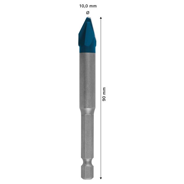 Свердло EXPERT HEX-9 HardCeramic, 10 x 90 мм Bosch, фото , изображение 4 | SNABZHENIE.com.ua