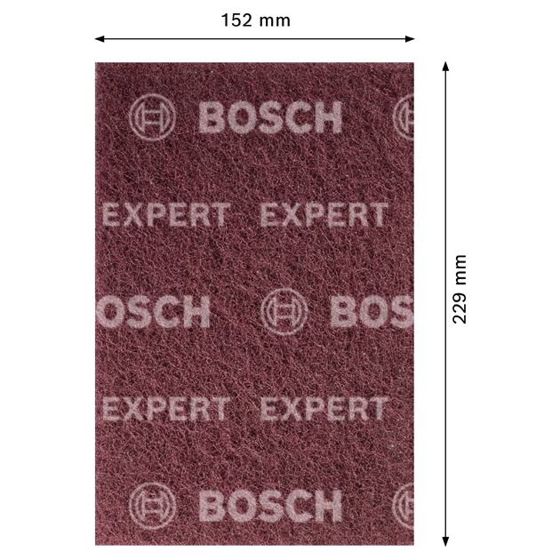 Волокнистий абразив EXPERT N880 для шліфування вручну, 152 x 229 мм, середня A Bosch, фото , изображение 2 | SNABZHENIE.com.ua