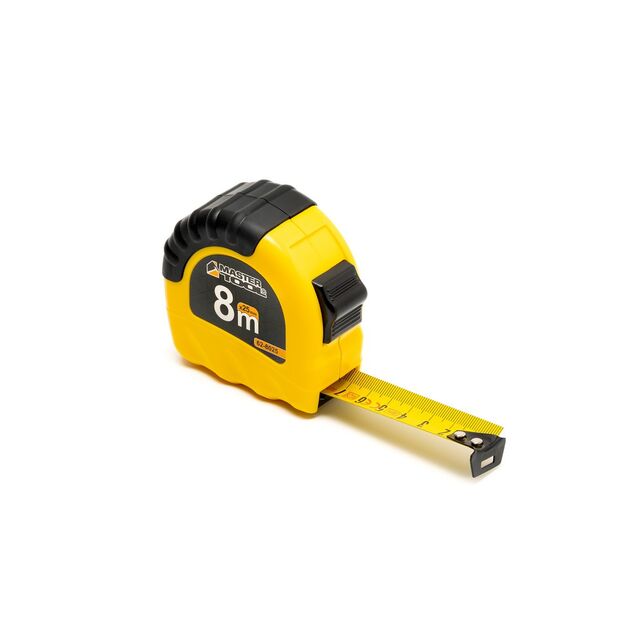 Рулетка MASTERTOOL Shiftlock 8 м 25 мм нейлонове покриття 62-8025, фото  | SNABZHENIE.com.ua