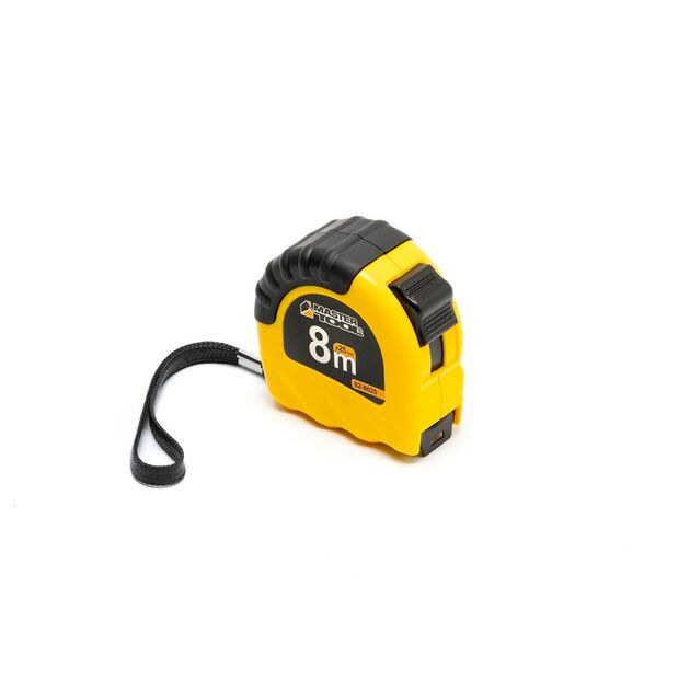 Рулетка MASTERTOOL Shiftlock 8 м 25 мм нейлонове покриття 62-8025, фото , зображення 2 | SNABZHENIE.com.ua