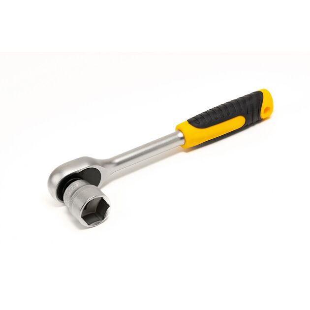 Гнутая трещотка MASTERTOOL 1/2" 72Т 78-0142, фото , изображение 3 | SNABZHENIE.com.ua