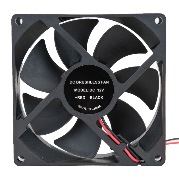 Вентилятор DC 92x92x38, 12V, фото , изображение 3 | SNABZHENIE.com.ua