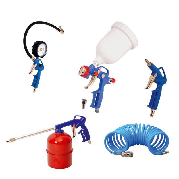 Набір пневмоінструмента MASTERTOOL 5 шт KIT ВБ 81-8738, фото  | SNABZHENIE.com.ua