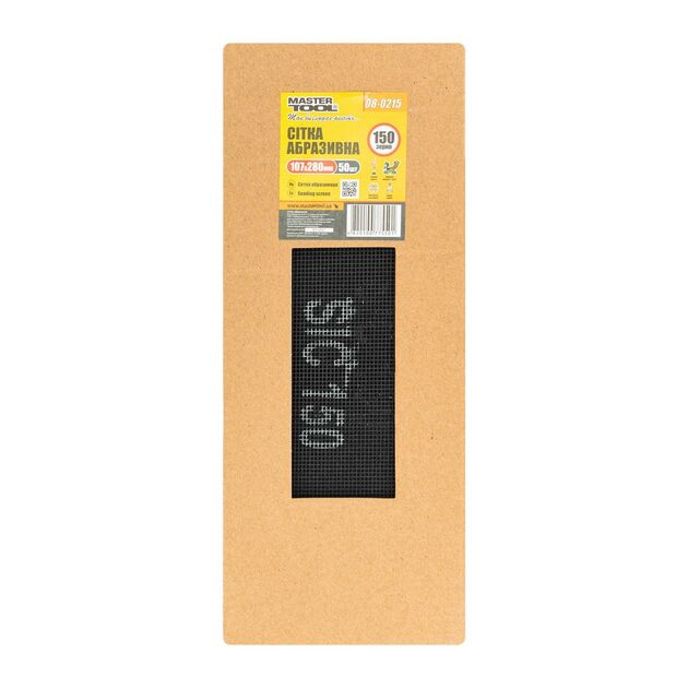 Сетка абразивная MASTERTOOL 150, 107x280 мм, 08-0215, фото , изображение 3 | SNABZHENIE.com.ua