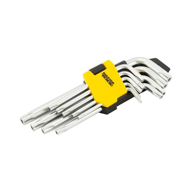 Ключі TORX MASTERTOOL CrV Т10/Т50 55/133 мм набір 9 шт 75-0960, фото  | SNABZHENIE.com.ua