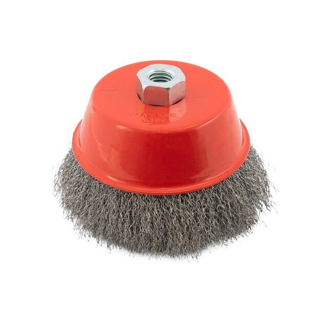 Щетка торцевая MASTERTOOL рифленая 125 мм М14 19-7212, фото  | SNABZHENIE.com.ua