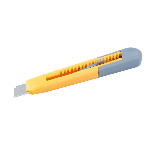 Нож MASTERTOOL 18 мм с кнопочным фиксатором, ABS пластик 17-0321, фото  | SNABZHENIE.com.ua