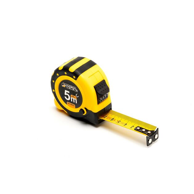 Рулетка з магнітами MASTERTOOL 5 м 25 мм нейлонове покриття 64-5025, фото  | SNABZHENIE.com.ua