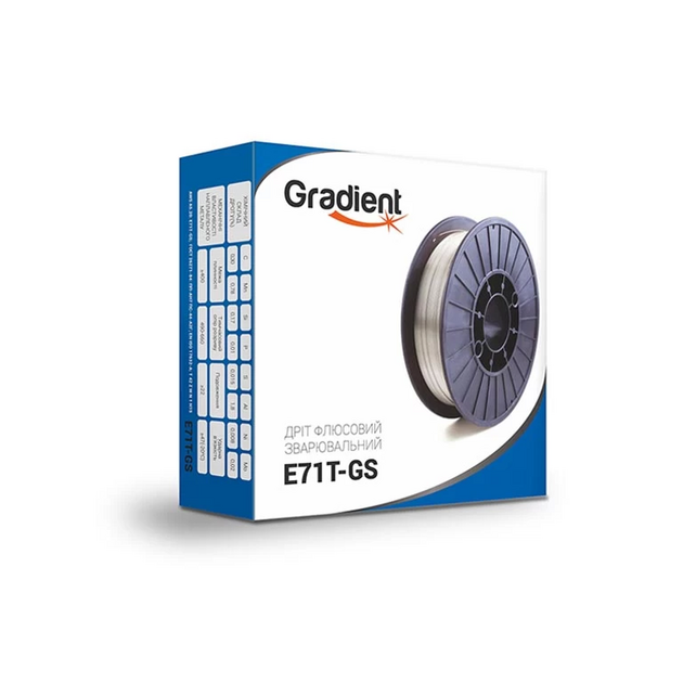 Дріт флюсовий GRADIENT E71T-GS ?1,0 мм (1 кг) самозахисний, фото  | SNABZHENIE.com.ua