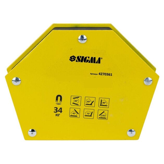 Магнит для сварки трапеция 34кг 105×65×65×45мм (30,45,60,75,90,135°) SIGMA (4270361), фото , изображение 3 | SNABZHENIE.com.ua