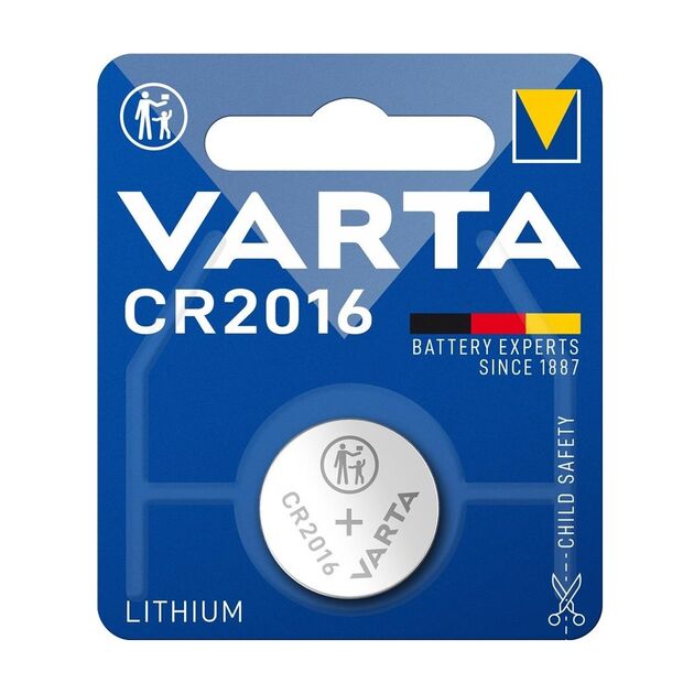 Батарейка Varta літієва CR2016 блістер, 1 шт, фото , зображення 2 | SNABZHENIE.com.ua
