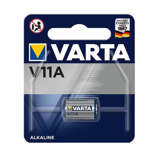 Батарейка Varta лужна V 11 блістер, 1 шт, фото , зображення 2 | SNABZHENIE.com.ua