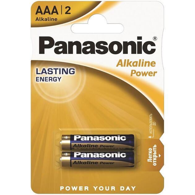 Батарейка Panasonic ALKALINE POWER лужна AAA блістер, 2 шт., фото  | SNABZHENIE.com.ua