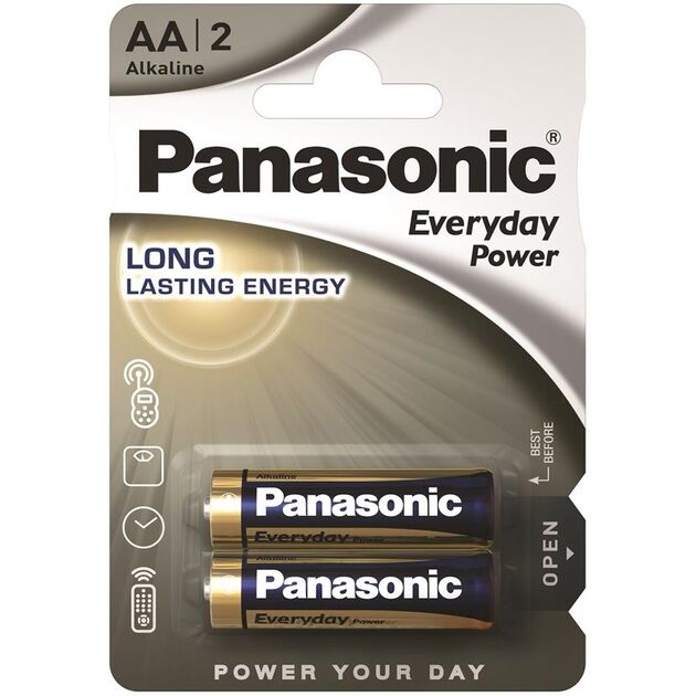 Батарейка Panasonic EVERYDAY POWER лужна AA блістер, 2 шт., фото  | SNABZHENIE.com.ua