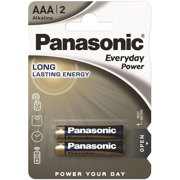 Батарейка Panasonic EVERYDAY POWER лужна AAА блістер, 2 шт., фото  | SNABZHENIE.com.ua