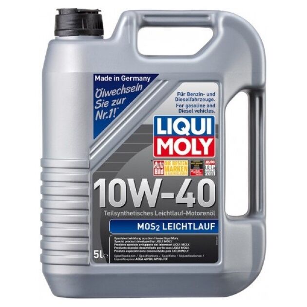 Олива моторна Liqui Moly MoS2 Leichtlauf 10W-40 5л (1931/2184), фото , зображення 2 | SNABZHENIE.com.ua