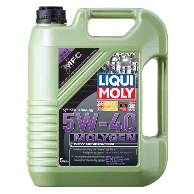 Олива моторна Liqui Moly Molygen New Generation 5W-40 5л (9055/8536), фото  | SNABZHENIE.com.ua