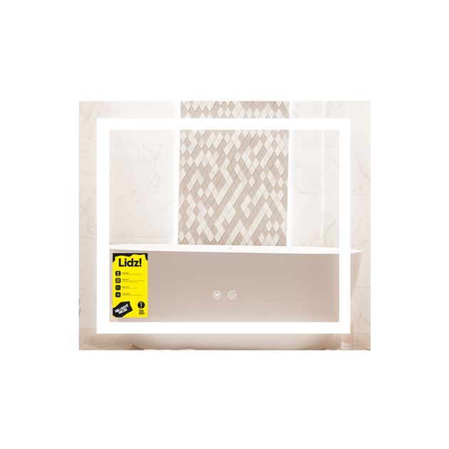 Зеркало Lidz Kubis (KU1) 600х700 с LED-подсветкой Touch, с антизапотеванием, с диммером, рег. яркости LDKU60070049285, фото  | SNABZHENIE.com.ua