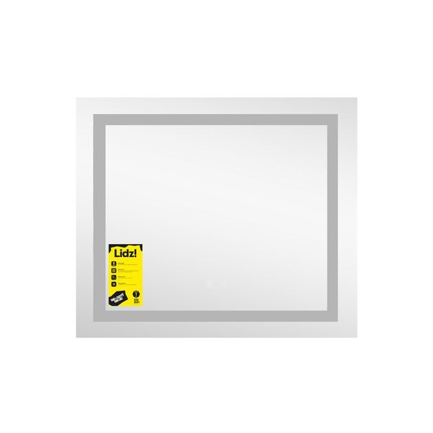 Зеркало Lidz Kubis (KU1) 600х700 с LED-подсветкой Touch, с антизапотеванием, с диммером, рег. яркости LDKU60070049285, фото , изображение 2 | SNABZHENIE.com.ua