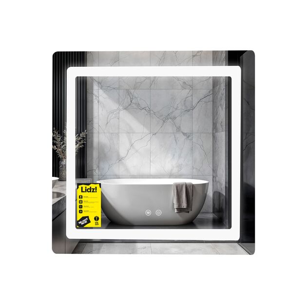 Зеркало Lidz Kubis (KU2) 700х700 с LED-подсветкой Touch, с антизапотеванием, с диммером, рег. яркости LDKU70070049288, фото  | SNABZHENIE.com.ua